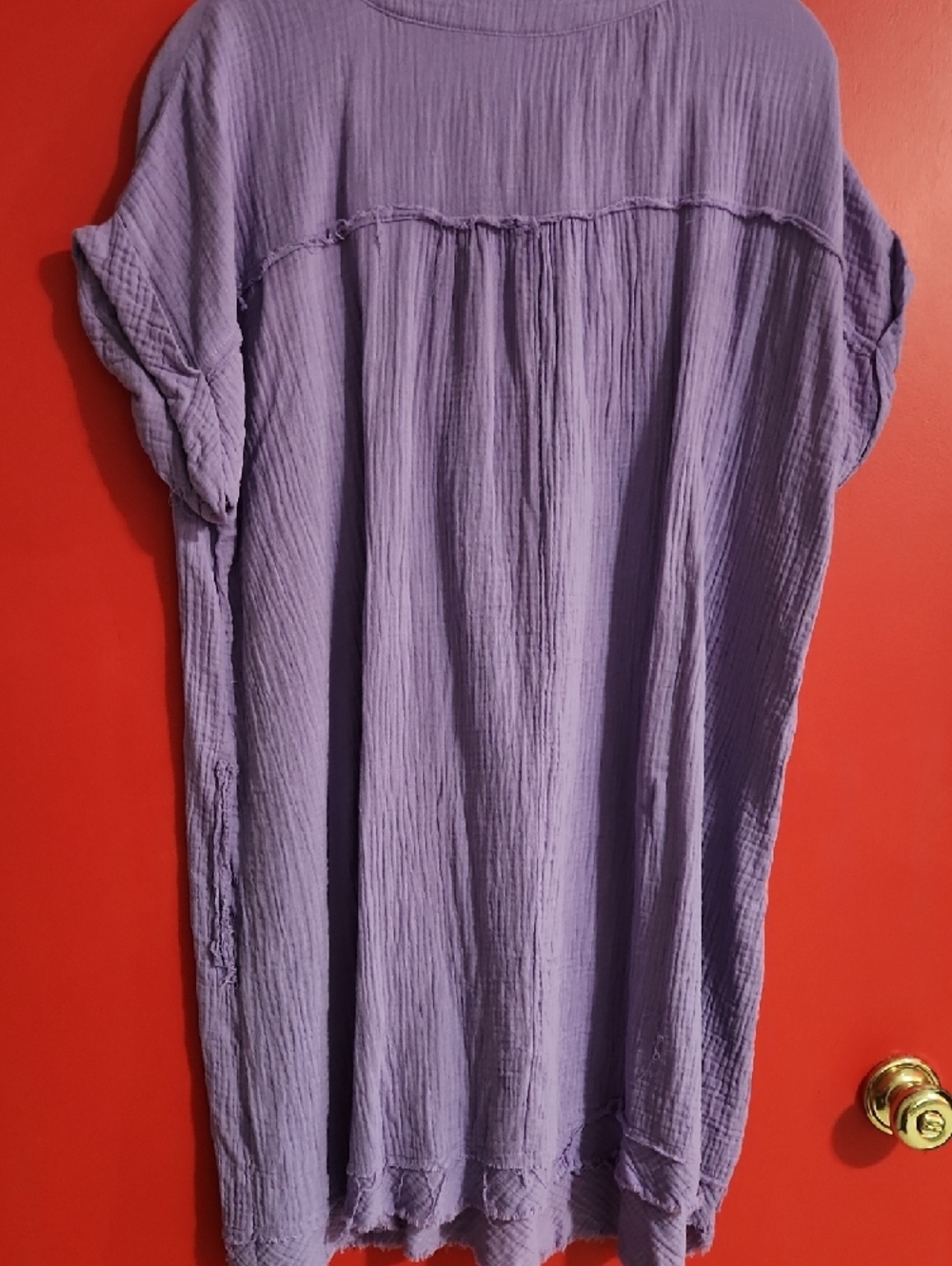 XL Zenana Outfitters Lavender Gauze Midi Dress - Picture 2 of 7
